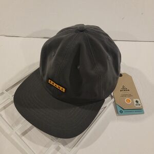 prAna Gazin Patch Hat New Performance Charcoal Gray Hybrid Unisex One Size NWT